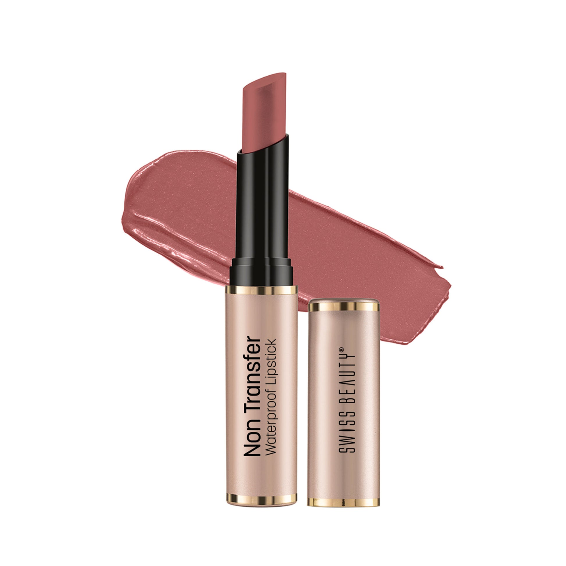 Swiss Beauty Non Transfer Waterproof Lipstick - 415 Bare