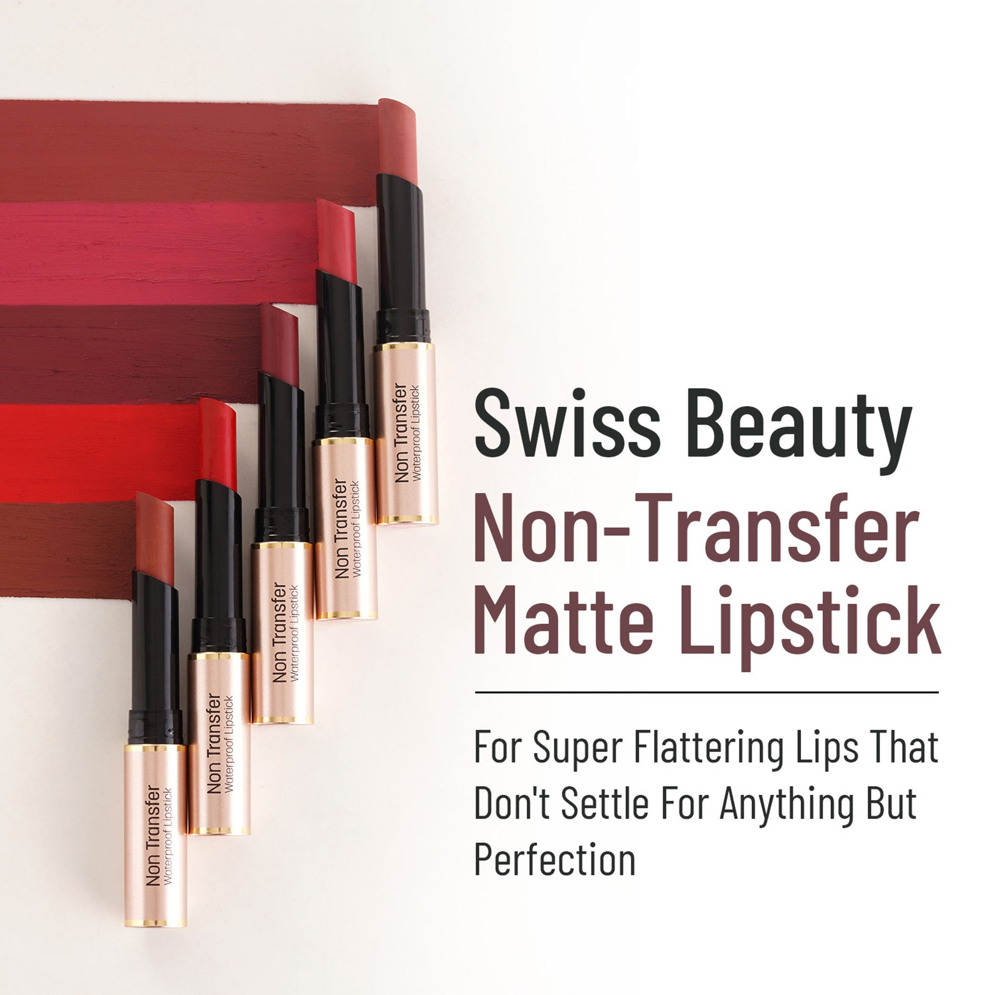 Swiss Beauty Non Transfer Waterproof Lipstick - 430 Spice Nude