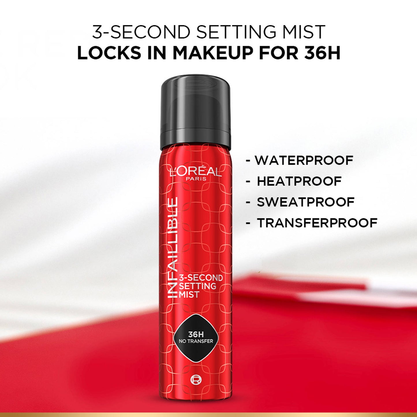 L'Oreal Paris Love From Cannes Makeup Bestsellers Gift Box - Liquid Lipstick, Mascara, Setting Spray