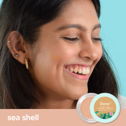 Ilana Soft Blur Cream Concealer & Foundation with SPF 50 - Sea Shell