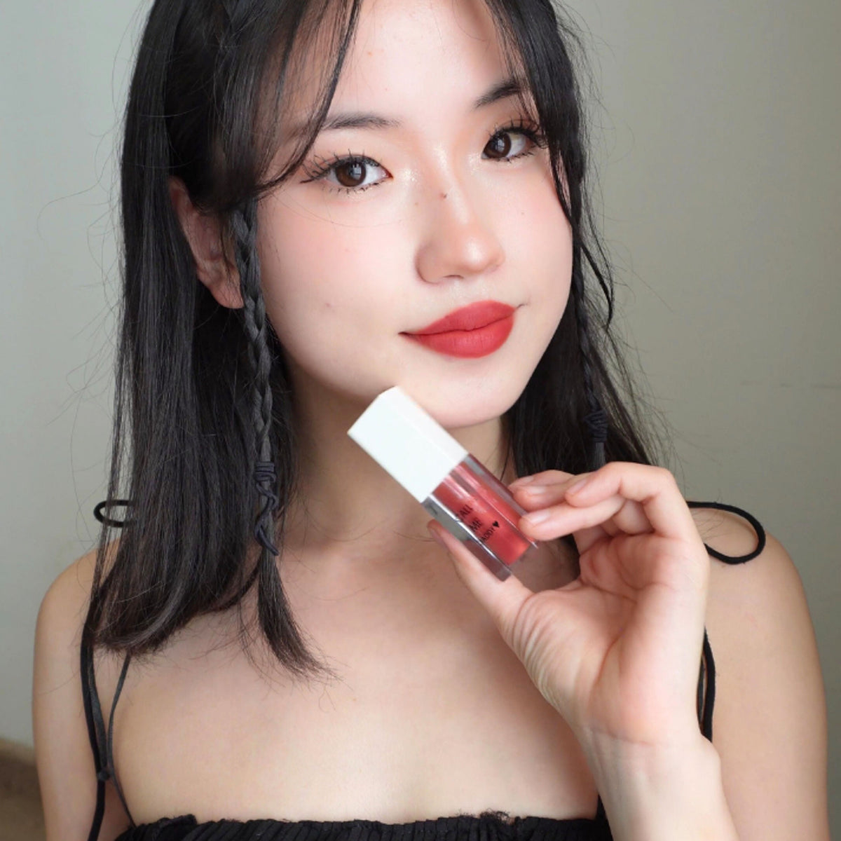 BLUR India Call Me Daddy nude matte liquid lipstick in cherry red, featuring a smooth, vibrant lip color application.