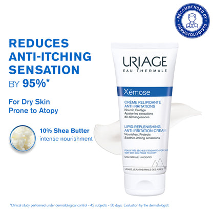Uriage Xemose Anti-Irritation Body Cream Dry Skin Prone to Atopic Eczema Dermatologist Recommended