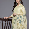 Dhiyona VA Women's Floral Embroidered Thread Work Chanderi Cotton Kurta with Trousers & Dupatta