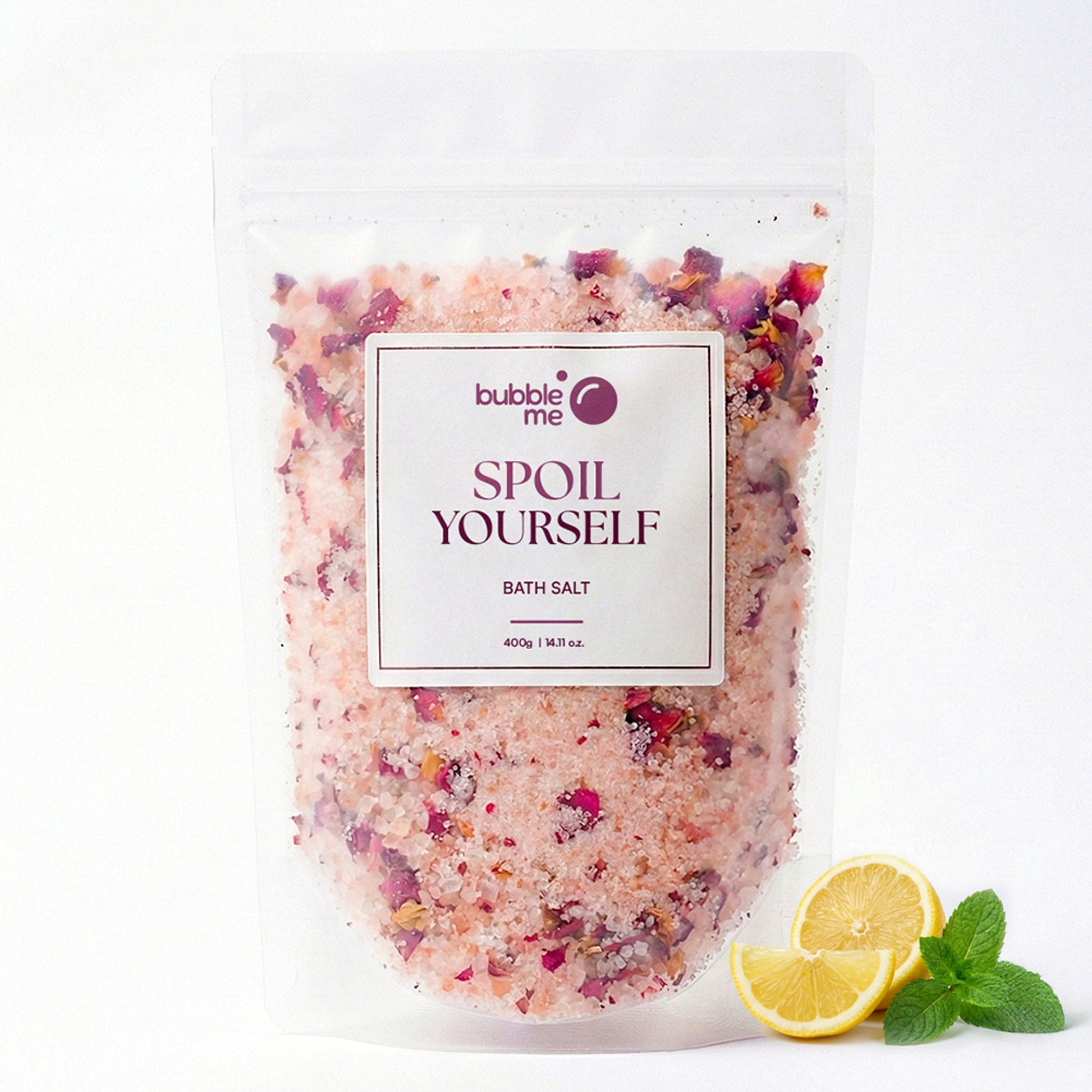 Bubble Me Spoil Yourself Bath Salt with Epsom & Pink Salt,Better Sleep,Muscle Recovery,Stress Relief