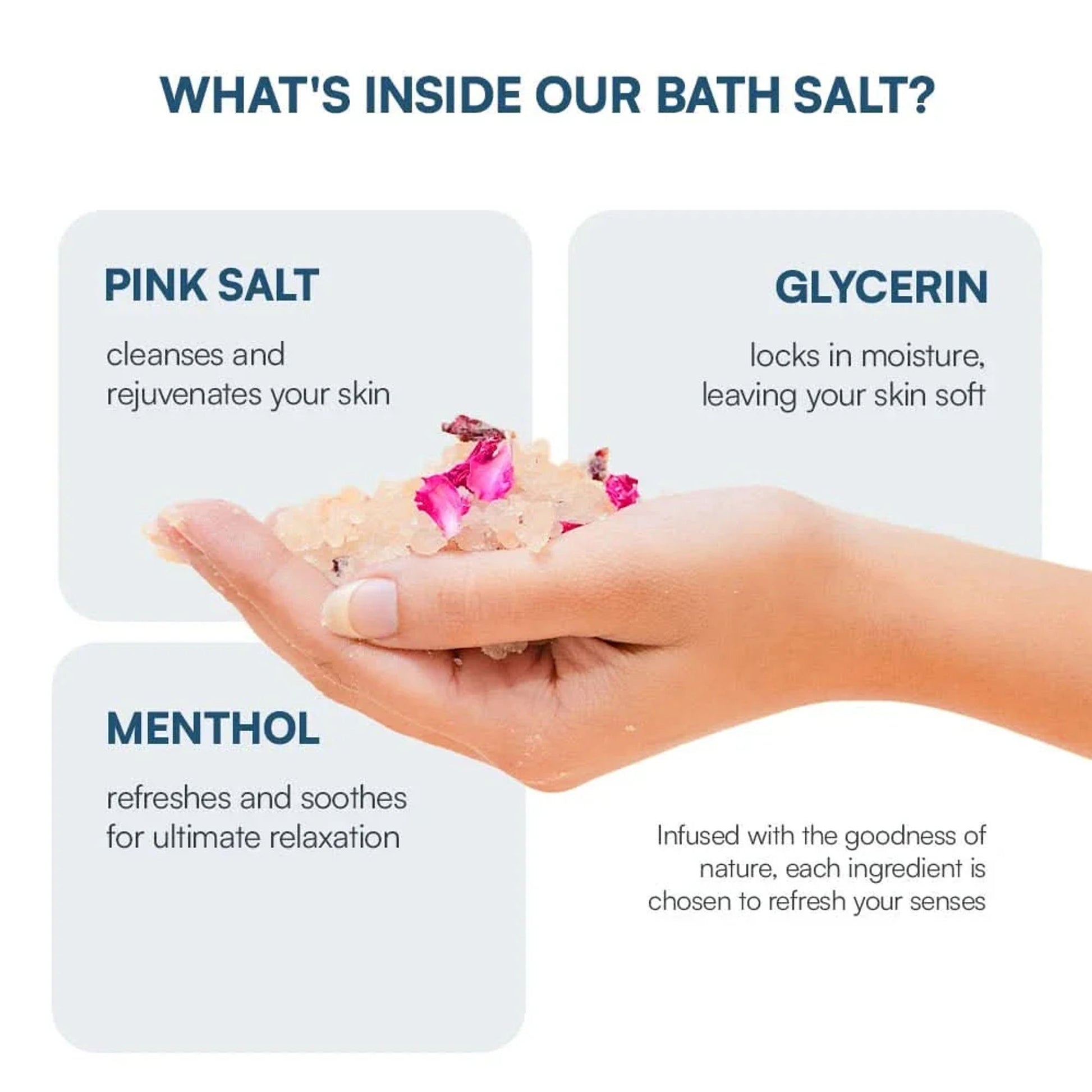 Bubble Me Spoil Yourself Bath Salt with Epsom & Pink Salt,Better Sleep,Muscle Recovery,Stress Relief