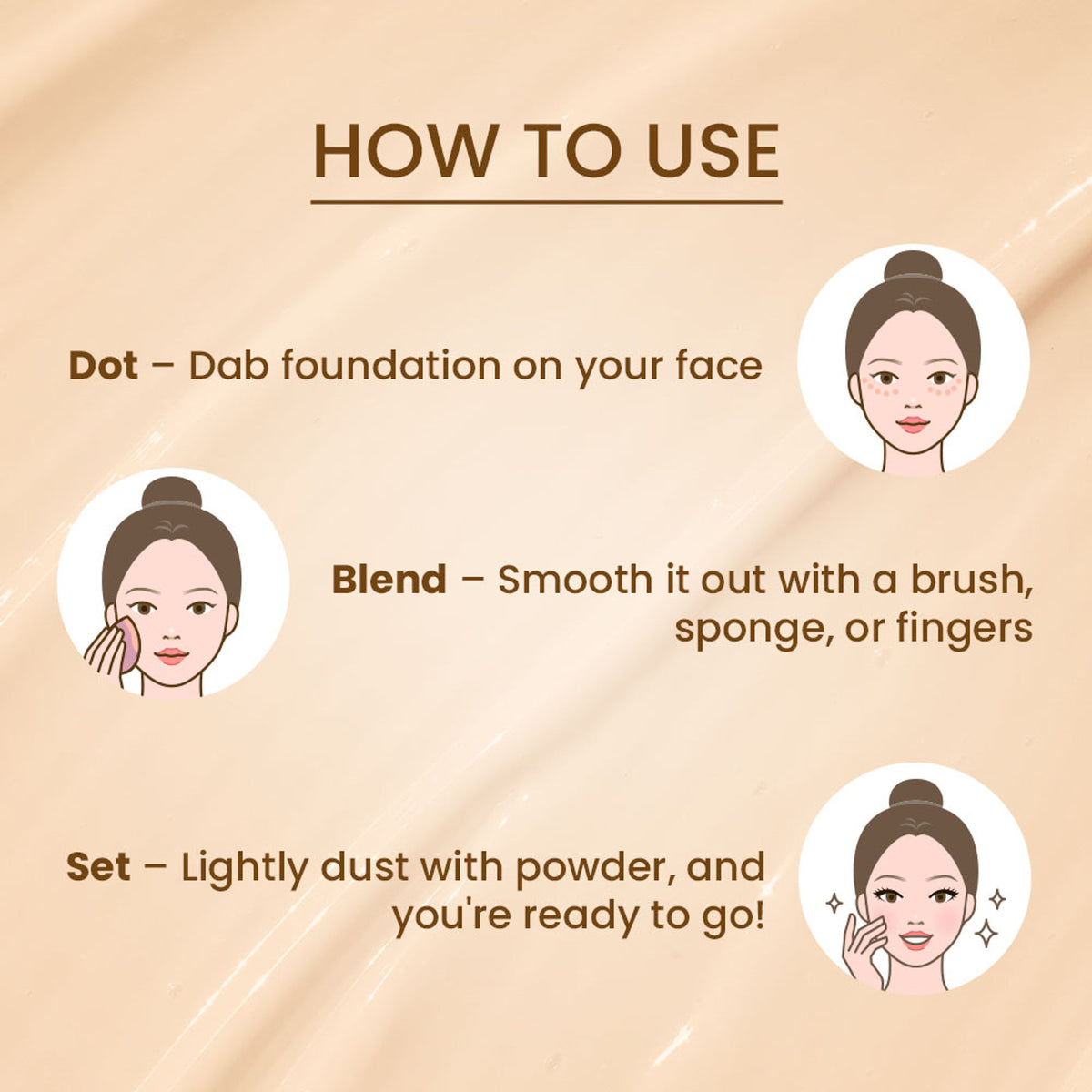 Shopaarel Miracle Skin Foundation in Earth 08 shade, showing the compact with foundation and applicator sponge.