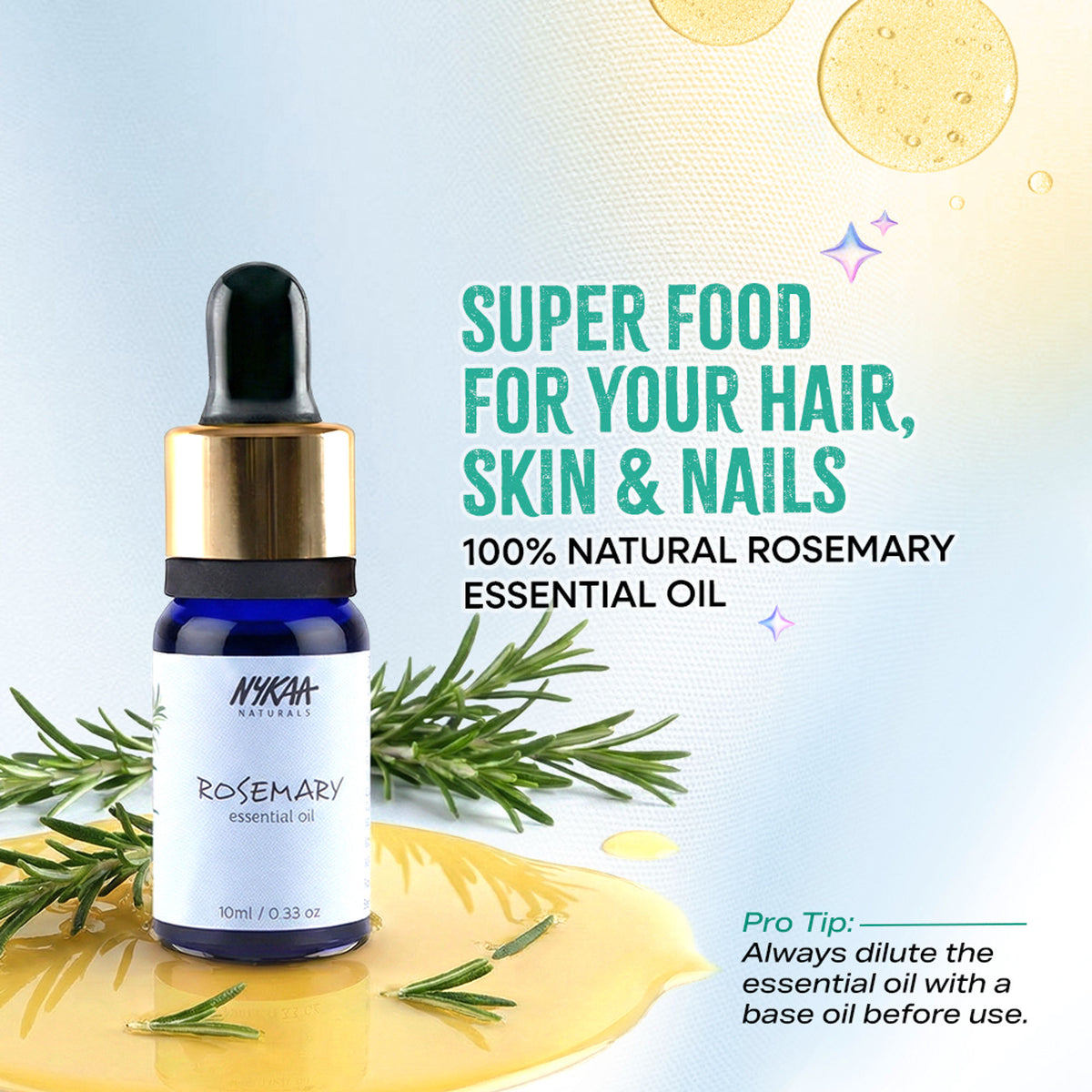 Nykaa Naturals Bestseller Rosemary Essential Oil For Hair Growth & Nourishing Scalp - 100% Natural