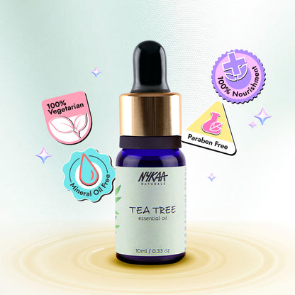 Nykaa Naturals Tea Tree Essential Oil For Acne & Hair Fall Control Solution - 100% Natural