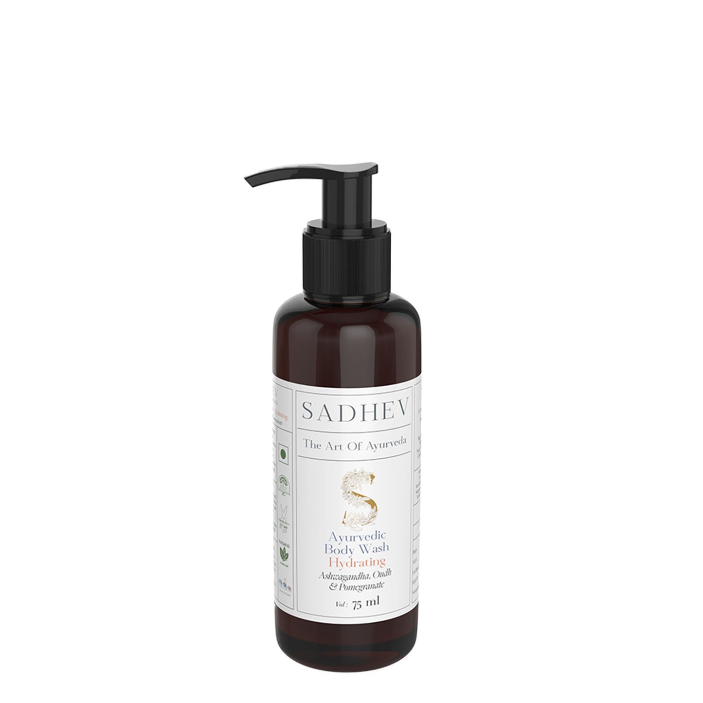 SADHEV Ayurvedic Ashwagandha, Oudh & Pomegranate Hydrating Body Wash