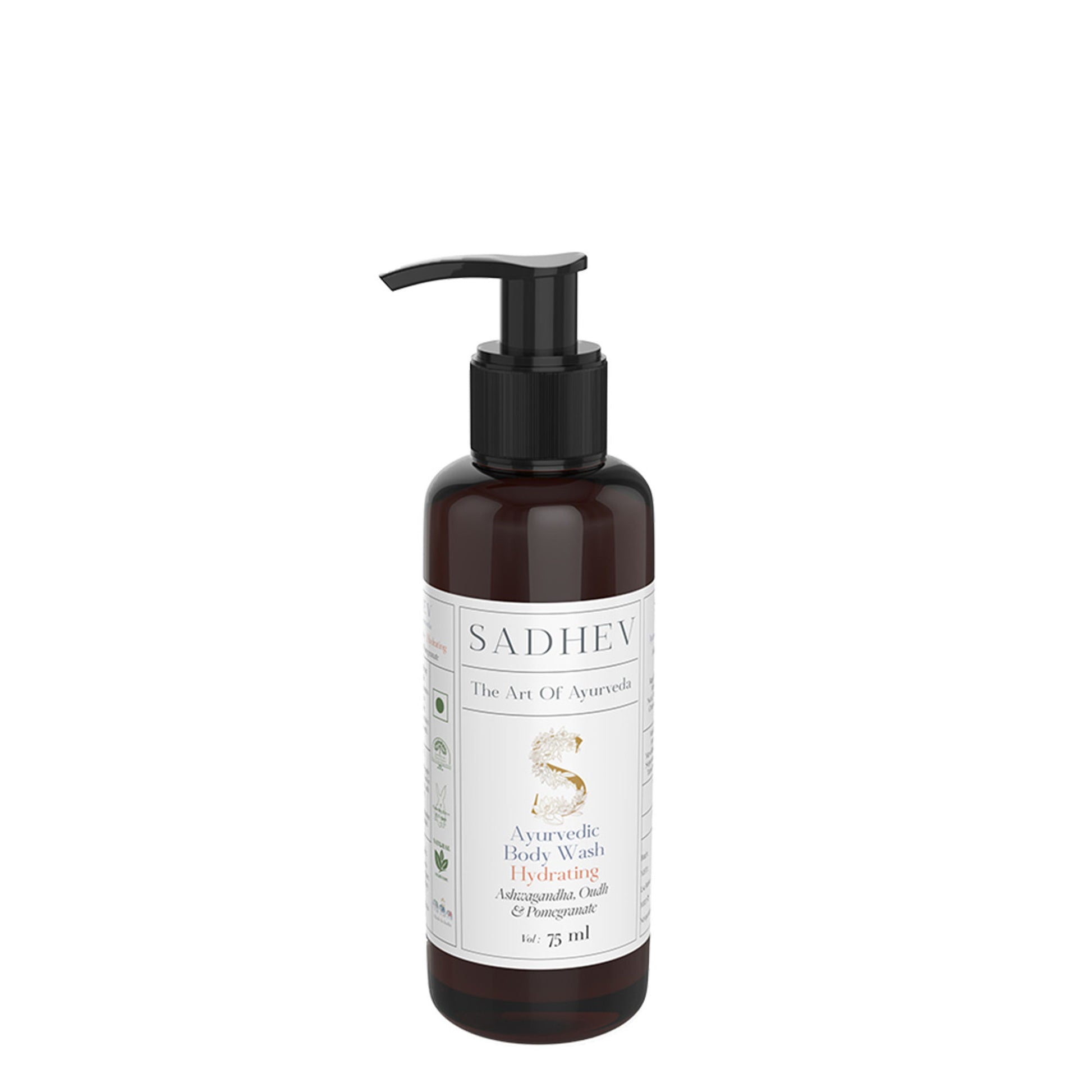 SADHEV Ayurvedic Ashwagandha, Oudh & Pomegranate Hydrating Body Wash