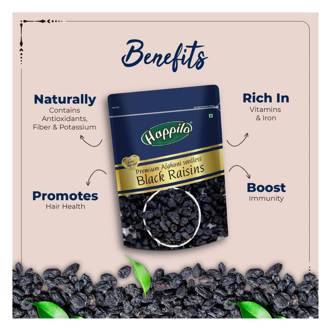 Happilo Premium Seedless Afghani Black Raisins