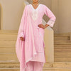 Indyancart IE Women Ethnic Motifs Embroidered Regular Thread Work Pure Cotton Kurta with Trousers & With Dupatta
