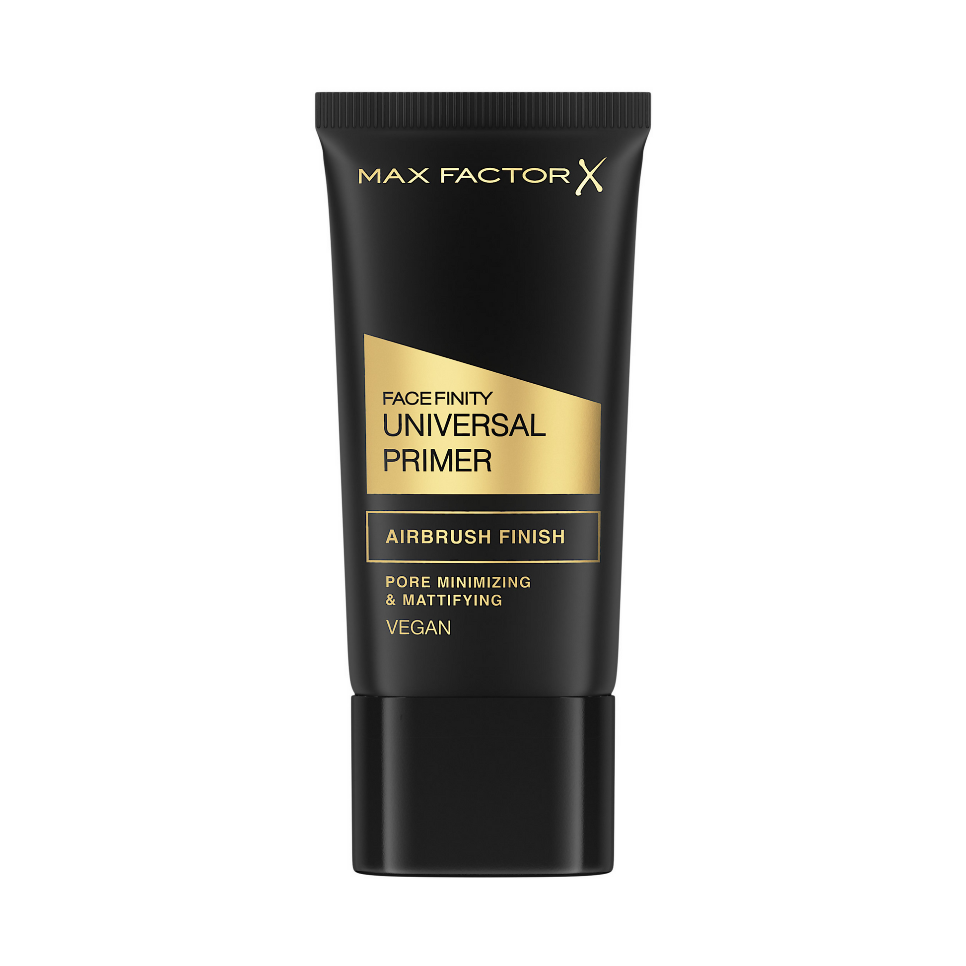 Max Factor Face Finity Universal Primer in a sleek tube, designed to smooth and prep skin for flawless makeup application.