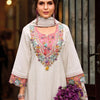 Dhiyona IE Women Floral Embroidered Regular Thread Work Pure Cotton Kurta with Trousers & With Dupatta
