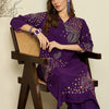 Dhiyona IE Women Embroidered V-Neck Top and Trousers Co-Ords