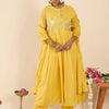 Dhiyona IE Women Floral Embroidered Panelled Thread Work Pure Cotton Kurta with Trousers & With Dupatta