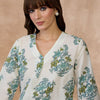 Dhiyona IE Women Floral Printed Regular Pure Cotton Kurta with Trousers