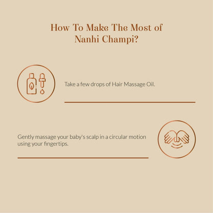 Baby Forest Nanhi Champi baby hair oil bottle with natural ingredients, designed for gentle scalp and hair care for infants.