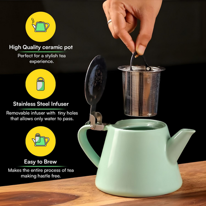 Udyan Tea Muse Teapot with Infuser - Jade Green