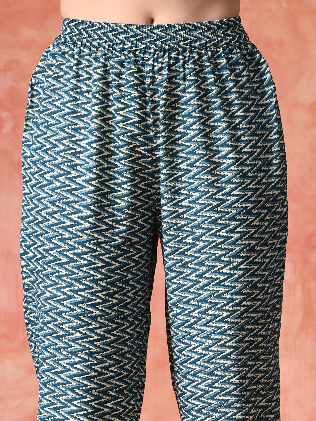 Indyancart SN Women's Printed A-Line Kurta With Trousers & Dupatta