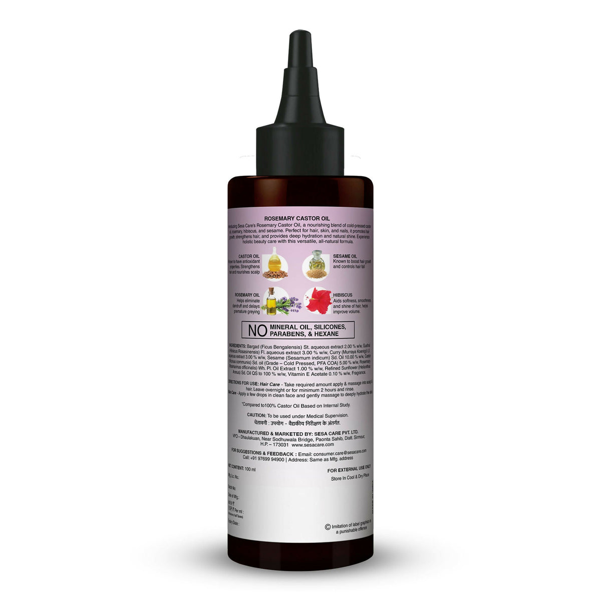 Sesa Ayurvedic Rosemary Hair Oil With Castor Oil