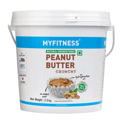 Myfitness All Natural Unsweetened Peanut Butter Crunchy - Indyancart