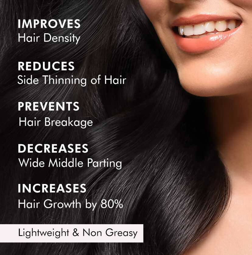 mCaffeine Advanced Hair Growth Serum with 20% Caffexil and rosemary, featuring a dropper applicator for nourishing hair treatment.