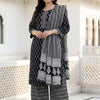 Indyancart Women's Ethnic Motifs Printed Regular Pure Cotton Kurta with Palazzos & With Dupatta