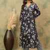 Dhiyona VA Women'sFloral Printed V-Neck Kurta With Trousers