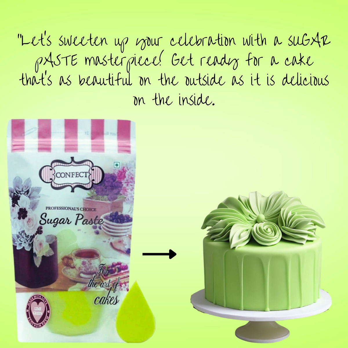 Confect Lime Green Fondant | Edible Sugarpaste