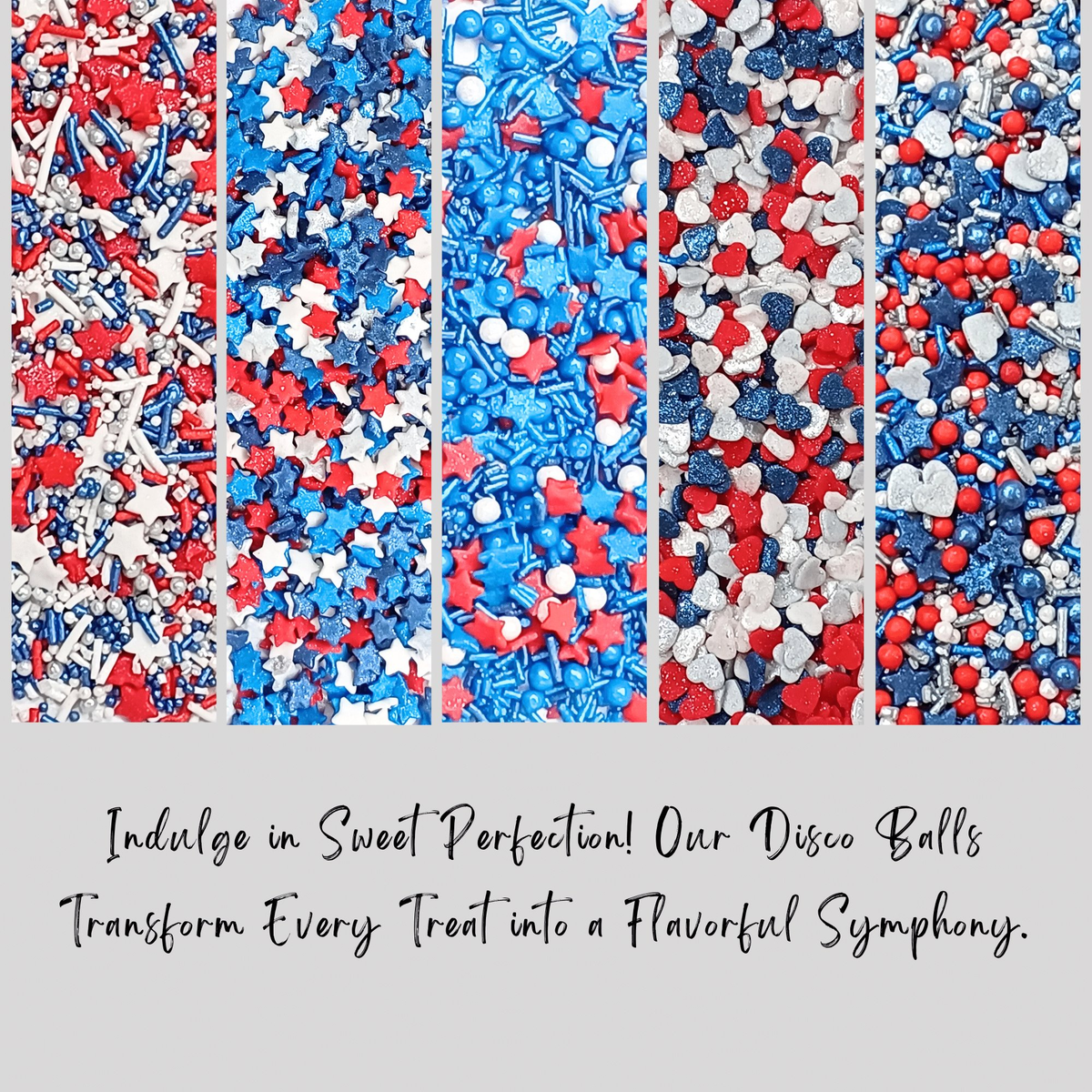 Confect Heart & Star Sprinkles | Pearls & Jimmies | Ultimate Avenger Patriotic Sprinkles