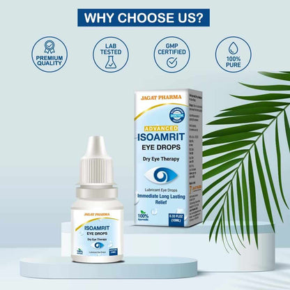 Jagat Pharma ISOAMRIT Ayurvedic Eye Drops for Dry Eyes- 10ml
