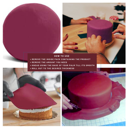 Confect Burgundy Fondant | Edible Sugarpaste