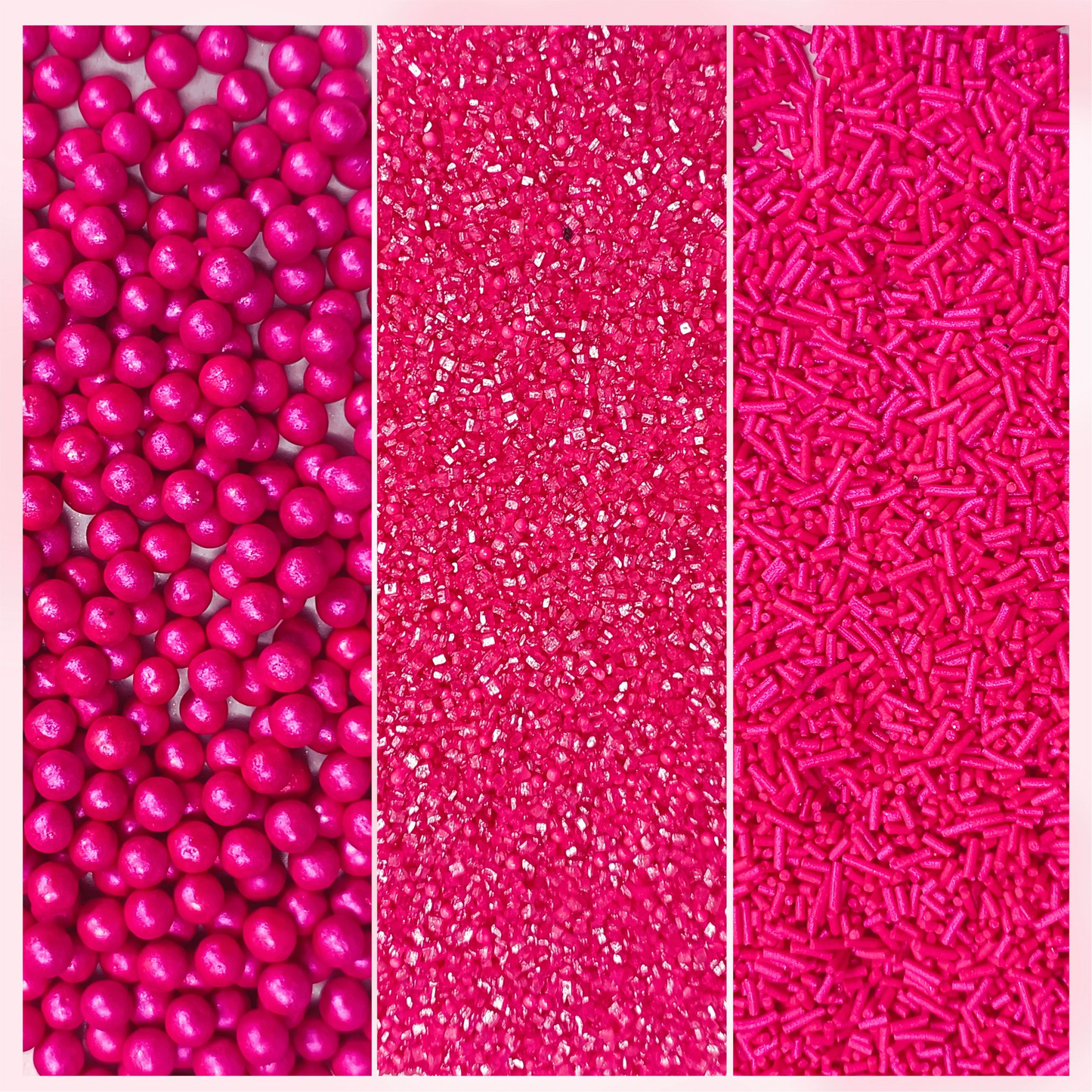Confect Sprinkles for Cakes & Cupcakes Decoration | USP-6(Crimson Pink)