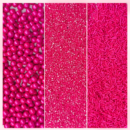 Confect Sprinkles for Cakes & Cupcakes Decoration | USP-6(Crimson Pink)