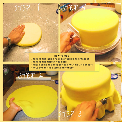 Confect Lemon Yellow Fondant | Edible Sugarpaste