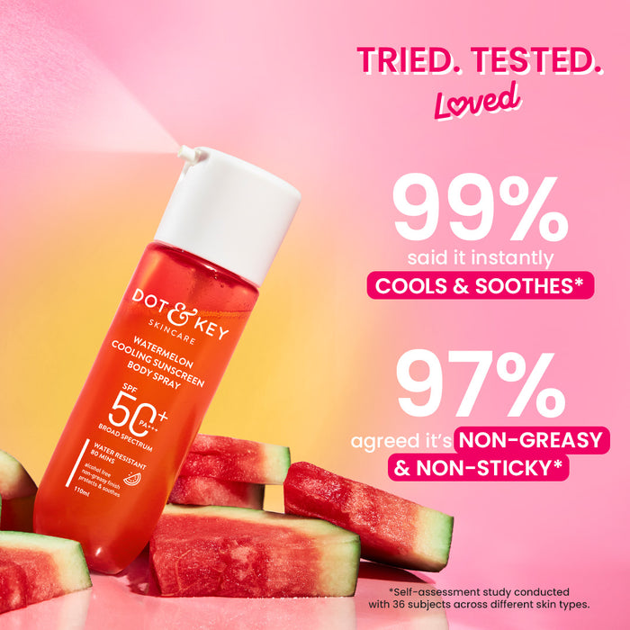 Dot & Key Watermelon Cooling Sunscreen Body Spray In-Vivo Tested SPF 50+ PA+++