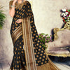 Dhiyona GR Women's GJ Black Diamond Carbon Black Zari Woven Design Cotton Blend Saree