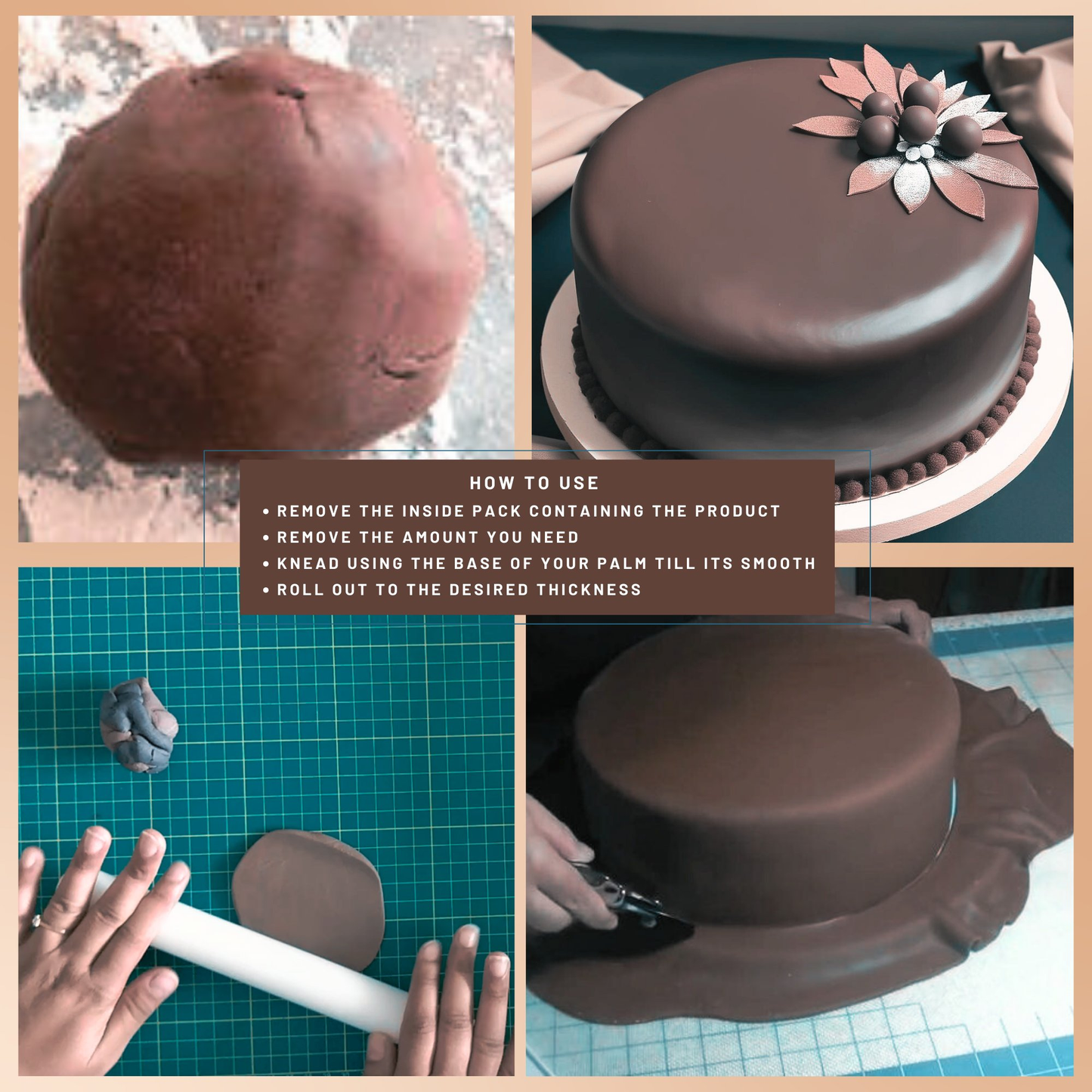 Confect Chocolate Brown Fondant | Edible Sugarpaste