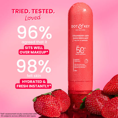 Dot & Key Strawberry Sunscreen Face Mist In-Vivo Tested SPF 50+ PA+++