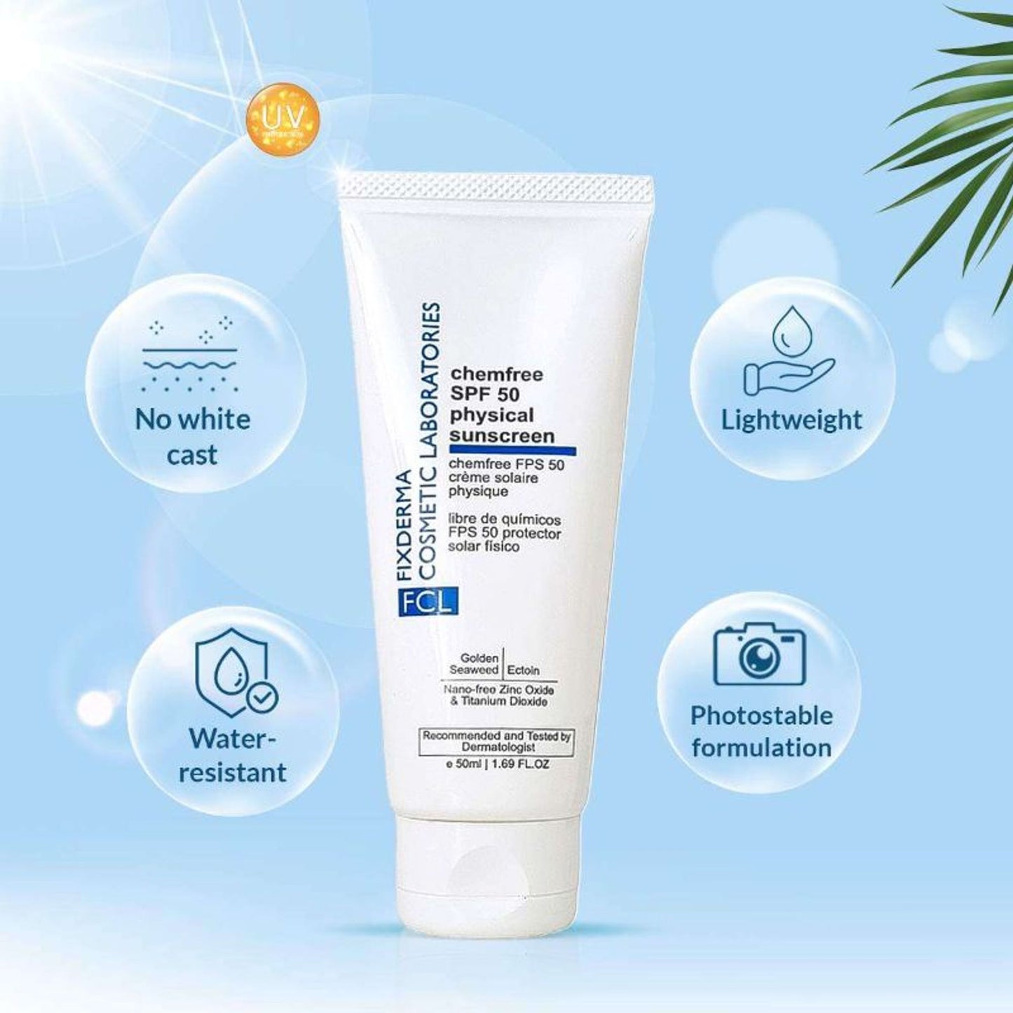 Fixderma Cosmetic Laboratories Chemfree Physical Sunscreen SPF 50
