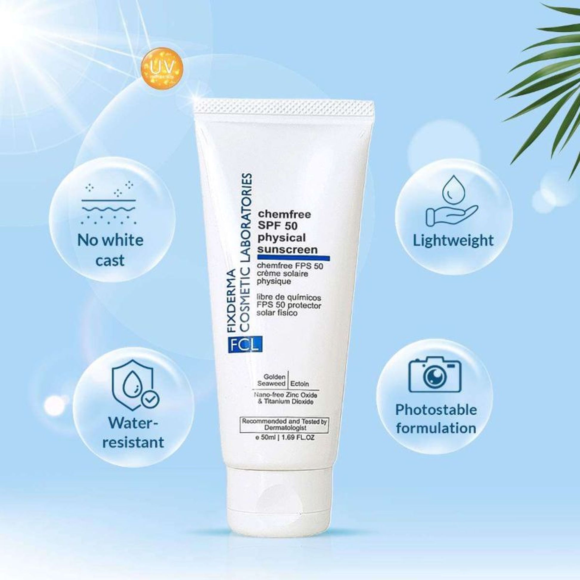 Fixderma Cosmetic Laboratories Chemfree Physical Sunscreen SPF 50