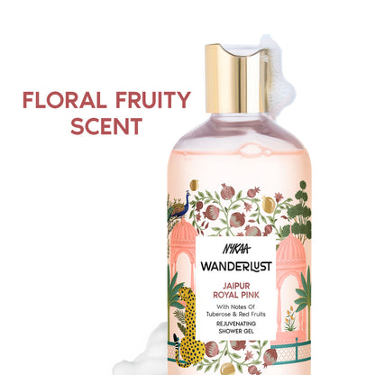 Nykaa Wanderlust Perfume Body Wash - Hydraing & Cleansing - Jaipur Royal Pink