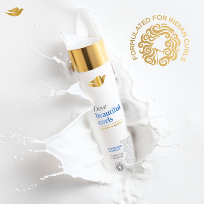 Dove Beautiful Curls Sulphate Free Hydrating Shampoo, With Tri-Moisture Essence For, Bouncy Curls