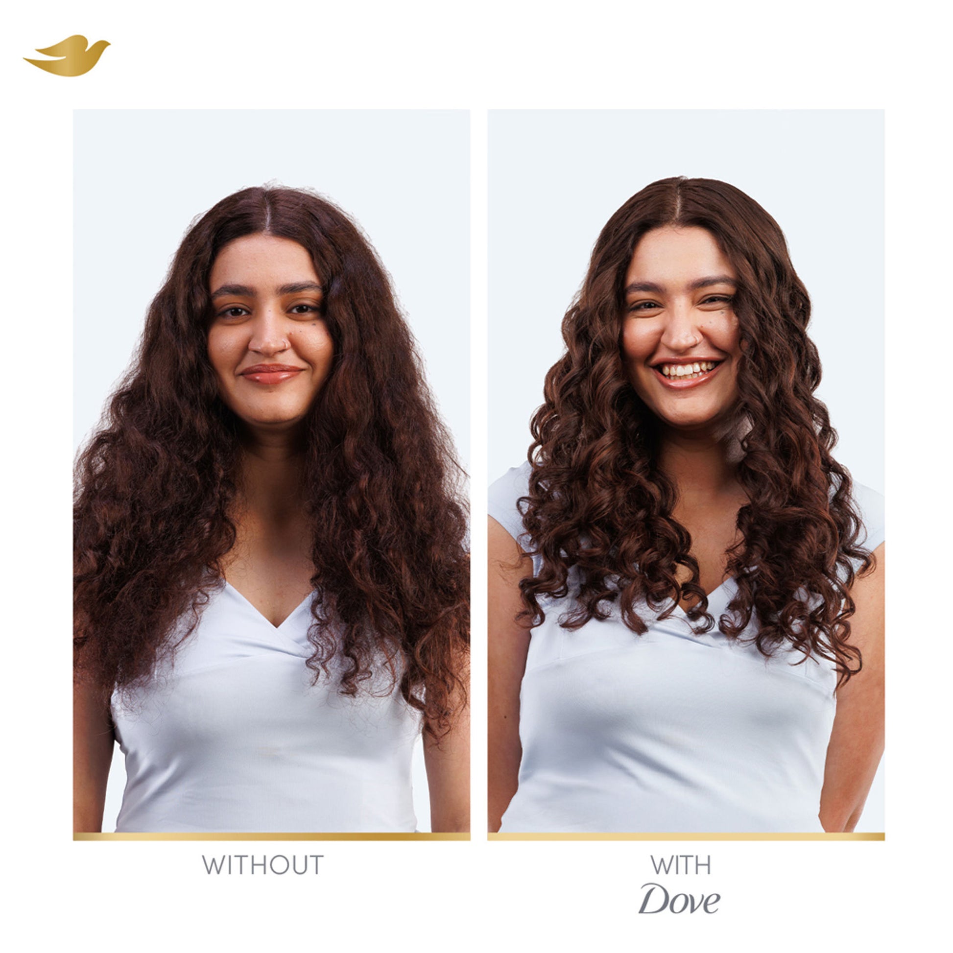 Dove Beautiful Curls Sulphate Free Hydrating Shampoo, With Tri-Moisture Essence For, Bouncy Curls