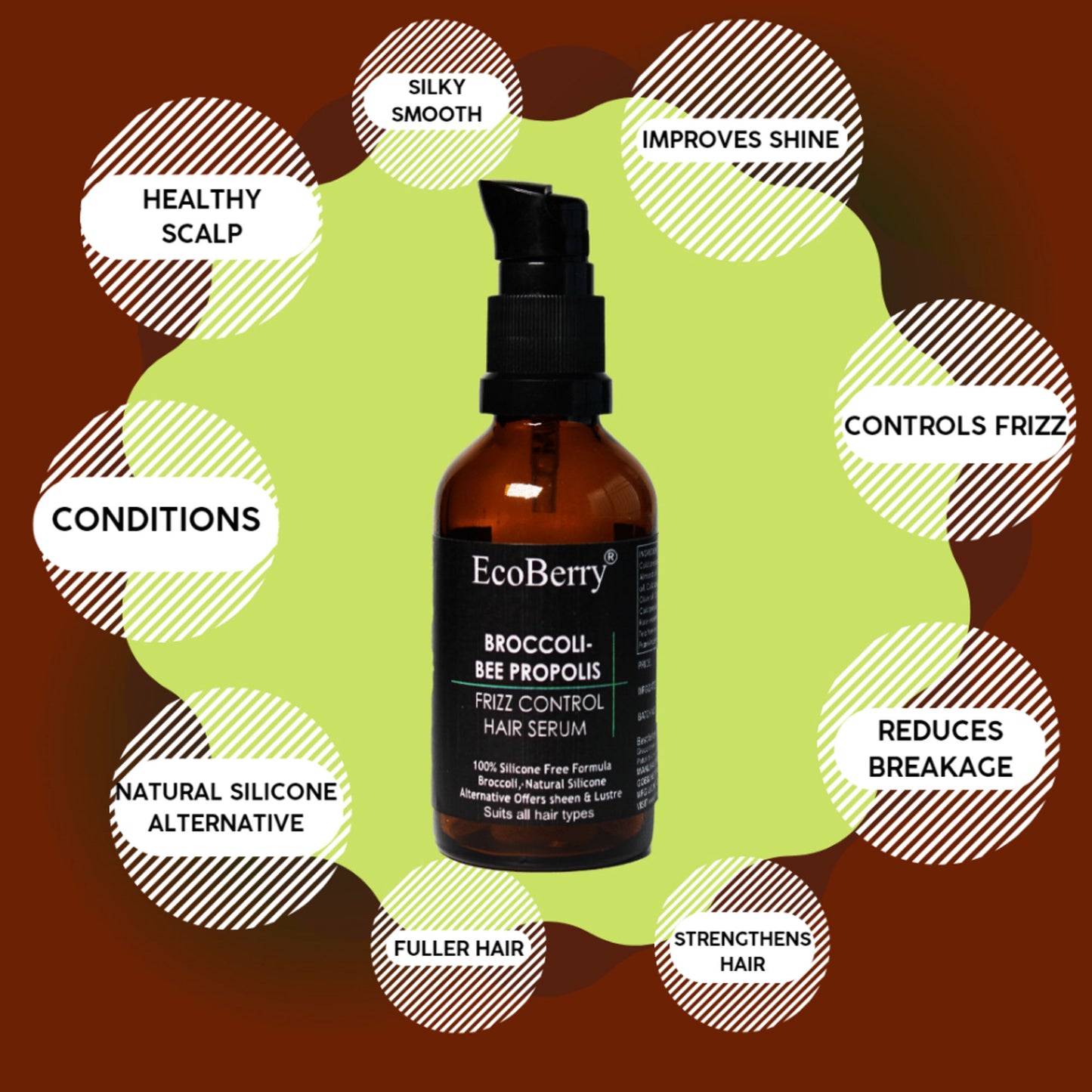 Ecoberry Broccoli-Bee Propolis Frizz Control Hair Serum