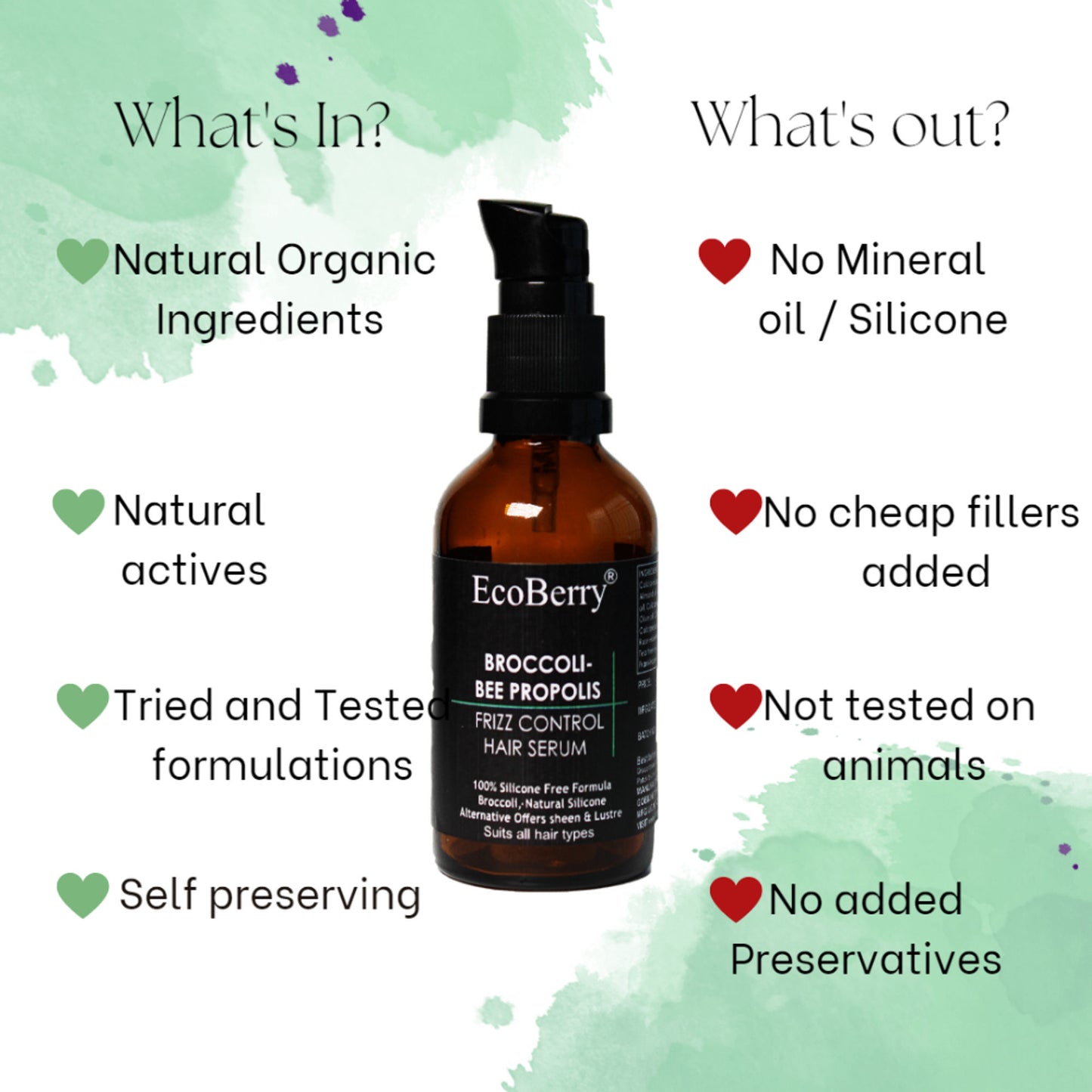 Ecoberry Broccoli-Bee Propolis Frizz Control Hair Serum