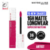 Maybelline New York Super Stay Matte Ink Liquid Lipstick, Lasts Up to 16 Hours - 15 Lover - 120 Artist