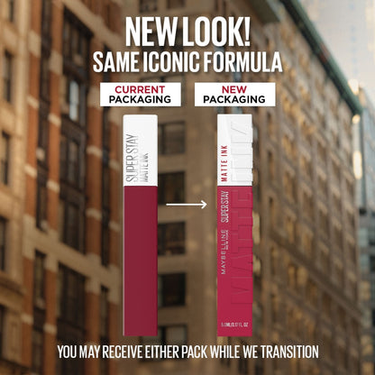 Maybelline New York Super Stay Matte Ink Liquid Lipstick, Lasts Up to 16 Hours - 15 Lover - 115 Founder