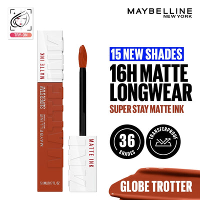 Maybelline New York Super Stay Matte Ink Liquid Lipstick, Lasts Up to 16 Hours - 15 Lover - 135 Globe Trotter